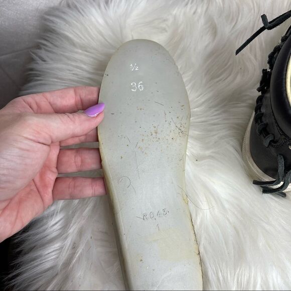 Maison Martin Margiela High Top Leather Lace Up Sneakers 36.5 - Picture 9 of 12